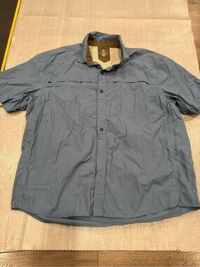 REI Men's Nylon Shell Jacket in Brown and Light Blue